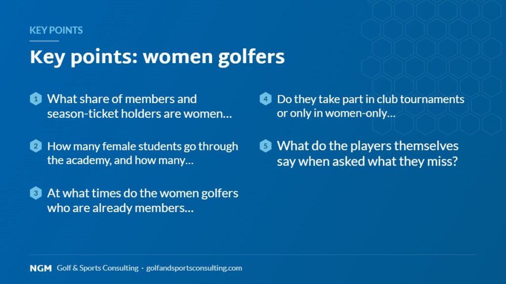 Key points of women golfers – infographic