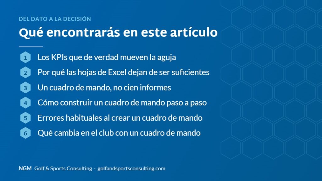 Índice del artículo: Del dato a la decisión