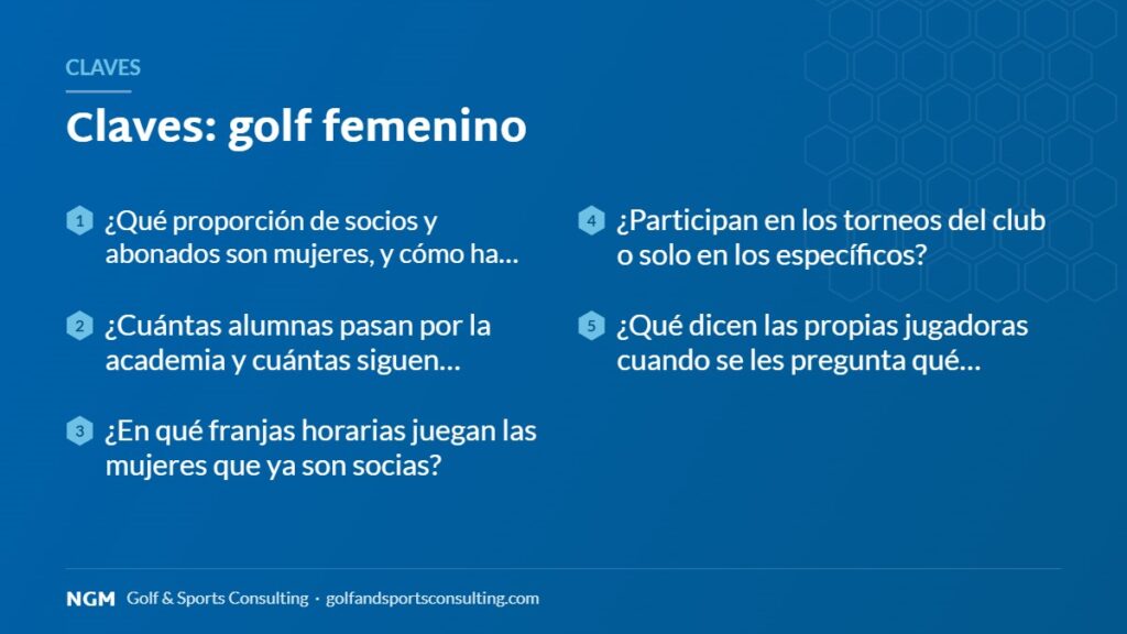 Claves de golf femenino – infografía NGM