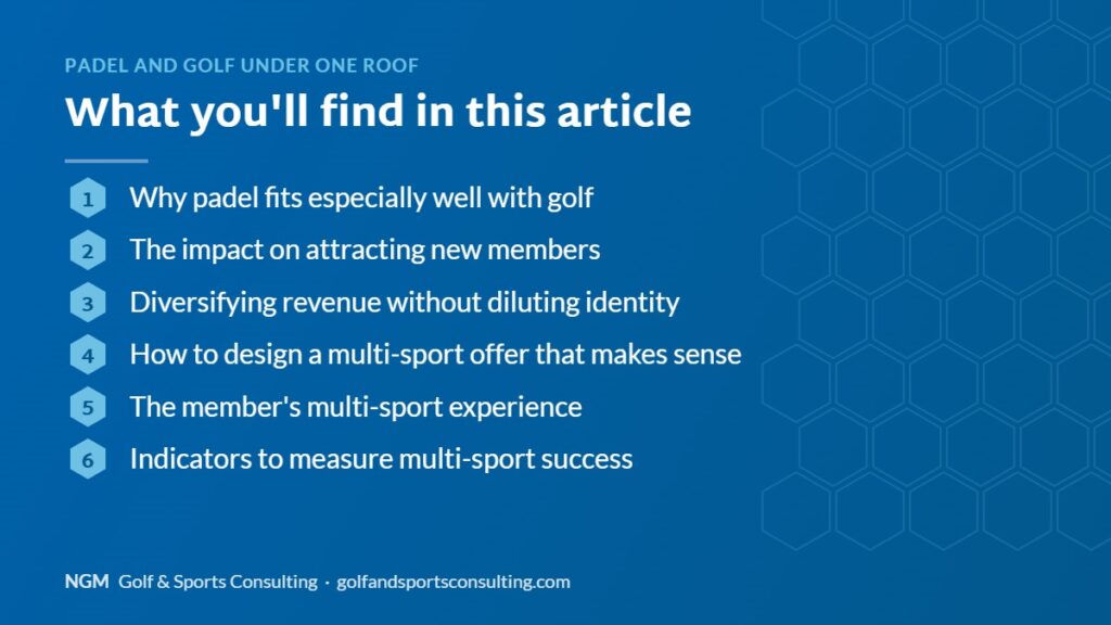 Article overview: Padel and golf under one roof