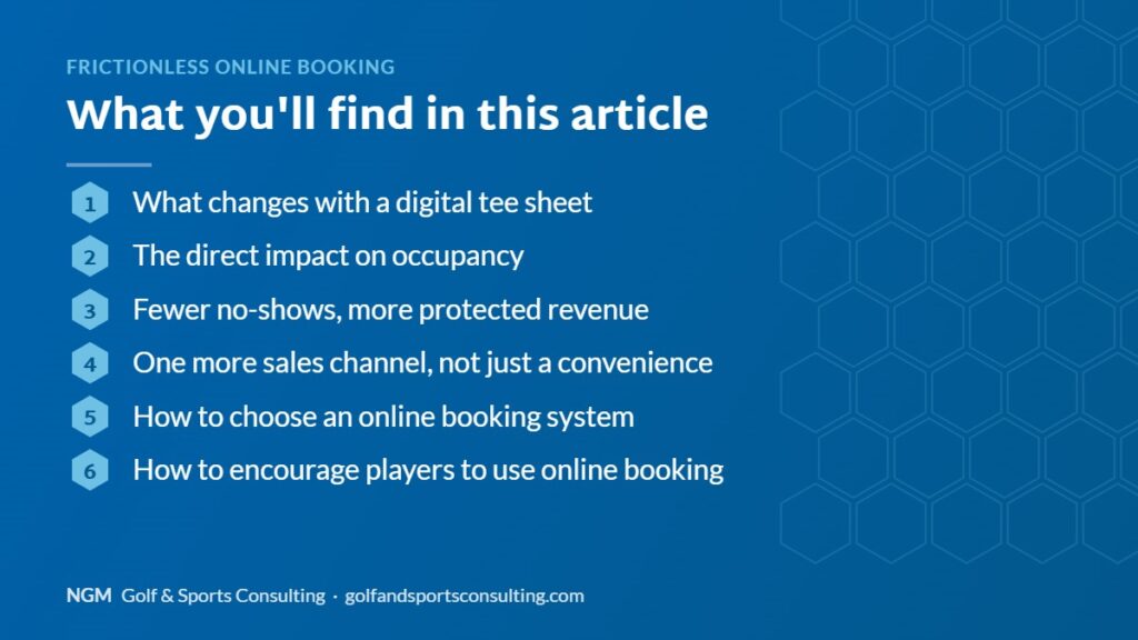 Article overview: Frictionless online booking