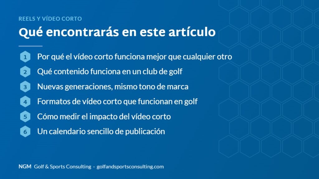 Índice del artículo: Reels y vídeo corto